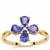 AA Tanzanite Ring with Diamond in 9K Gold 1.40cts