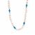 Kaori Freshwater Cultured Pearl Endless Necklace with Turquoise 