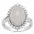 Turkish Chalcedony Ring with White Zircon in Sterling Silver 6.25cts