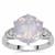 Boquira Lavender Quartz Ring with White Zircon in Sterling Silver 4.75cts