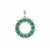 Sakota Emerald Pendant with White Zircon in Sterling Silver 2.20cts
