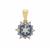 Wobito Snowflake Cut Chameleon Topaz Pendant with White Zircon in 9K Gold 6cts