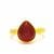 Red Agate Ring in Gold Tone Sterling Silver 4cts
