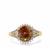 Bi Colour Tourmaline Ring with Diamonds in 18K Gold 3.67cts