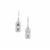 Burmese Spinel Earrings with White Zircon in Sterling Silver 1.60cts