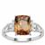 Scapolite Ring with White Zircon in Sterling Silver 2.75cts