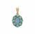 Crystal Opal on Ironstone Pendant with Botli Green Apatite in 9K Gold