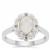 Rose Cut Plush Diamond Sunstone Ring with Champagne Diamond in Sterling Silver 1cts