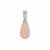 Rose Quartz Pendant in Sterling Silver 19cts