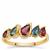 Umbalite Garnet Ring with Marambaia London Blue Topaz in 9K Gold 1.35cts