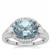 Versailles Topaz Ring with White Zircon in Sterling Silver 4.75cts