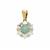 Wobito Snowflake Cut Aurora Topaz 9K Gold Pendant 5.85ct
