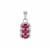 Montepuez Ruby Pendant with White Zircon in Sterling Silver 1.04cts