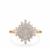 1/2ct Snowflake Diamond 9K Gold Ring
