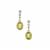 Ambilobe Sphene Earrings with White Zircon in 9K Gold 1.40cts