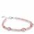 Pink Opal Bracelet Kaori Freshwater Cultured Pearl in Two Tone Sterling Silver 