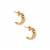 Chunky Twist Half Hoop Stud Earrings in 9K Gold 2.50g