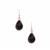 Black Obsidian Earrings in Rose Tone Sterling Silver 7cts