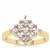 Tanzanite Ring in Gold Plated Sterling Silver 0.83ct