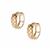 9K Gold Quilted Design Small Hoop Earrings 1.20g