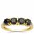 Black Diamonds Ring with White Diamonds in 9K Gold 2cts