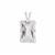 Marambaia Ice White Topaz Pendant with White Zircon in Sterling Silver 19.50cts