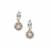 Wobito Snowflake cut Cullinan Topaz Earrings With White Zircon in 9K Gold 7.10cts