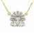 Aquaiba™ Beryl Necklace with White Zircon in 9K Gold 1.20cts