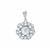 White Topaz Pendant in Sterling Silver 2cts