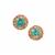 Botli Green Apatite Earrings with Pink Tourmaline in 9K Gold 2.10cts