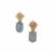 Crystal Opal on Ironstone Earrings with Capricorn Zircon in 9K Gold 