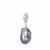 Baroque Freshwater Cultured Pearl Pendant with White Topaz in Sterling Silver