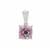 Modern Peruzzi Fancy Pink Topaz Pendant in Sterling Silver 3.80cts