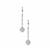 Type A Lavender Jadeite Earrings with White Topaz in Sterling Silver 17.50cts