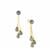 Paul Island Labradorite Earrings in Gold Tone Sterling Silver 15.50cts 