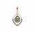 Tahitian Cultured Pearl Pendant with White Zircon in 9K Gold (11mm)