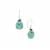 Aquaprase™, Zambian Emerald Earrings with White Zircon in Sterling Silver 21.90cts