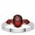 Nampula Garnet Ring in Sterling Silver 1.85cts