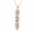 White Topaz Pendant Necklace in Rose Gold Plated Sterling Silver 2.45cts