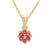 Malagasy Necklace with White Zircon in Gold Plated Sterling Silver 0.31cts