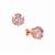 Wobito Snowflake Cut Pink Amethyst Earrings in 9K Rose Gold 5cts