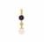 Madagascan Blue Sapphire, White Zircon Pendant with Kaori Cultured Pearl in Gold Plated Sterling Silver (8MM)