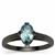 Ratanakiri Blue Zircon Ring in Ruthenium Plated Sterling Silver 1.50cts