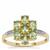 Erongo Mountains Demantoid Garnet Ring with Diamond in 9K Gold 1.70cts
