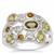 Ambilobe Sphene Ring with White Zircon in Sterling Silver 1.80cts