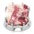 Pink Tourmaline Drusy Ring in Sterling Silver 16cts