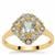 Aquaiba™ Beryl Ring with Diamond in 9K Gold 1.20cts