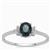 Australian Blue Sapphire Ring with Diamonds in Platinum 950 0.68ct