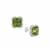Fern Green Quartz Earrings with White Topaz in Sterling Silver 8.75cts
