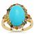 Sleeping Beauty Turquoise Ring with Multi-Colour Tourmaline in 9K Gold 5.50cts